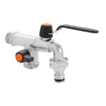 Кран градински метален с два изхода Claber 9625