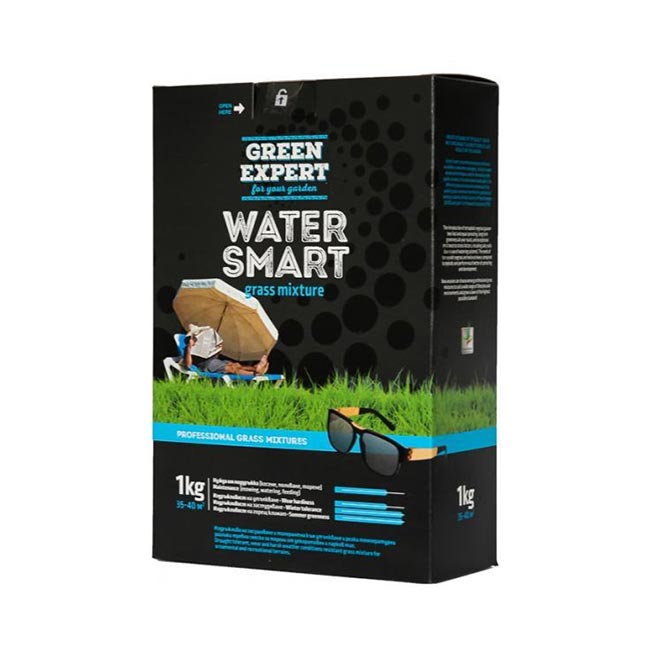 Водоспестяваща тревна смеска Green Expert 1кг за 35-40 м2