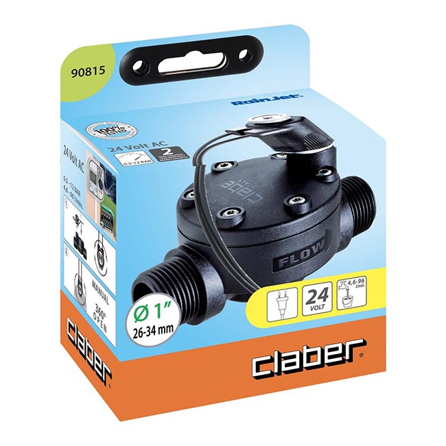 Клапан соленоиден 1" мъжка резба 24V захранване - Claber