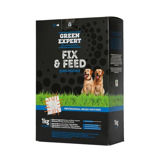 Тревна смеска подсяване 1кг на оголени петна Green Expert