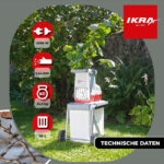 Дробилка за клони IKRA ILH 3200A обезшумена 3200W Ф 45мм