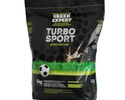 Тревна смеска Спорт Green Expert 5кг за 175-200 м2 на Лактофол технически данни: Вид: Спорт Покривна площ: 175 - 200м/кв Тегло: 5 кг КОД: 12560 Благодарение на специално подбраните сортове, тревната смеска покълва бързо и образува гъст, равномерен килим, който търпи ниско косене и запазва свежестта си през всички сезони. Ливадната метлица допринася за устойчивостта при утъпкване и способността на тревата да се регенерира след натоварване. Смеската е идеален избор за професионални и домашни терени с активна употреба.